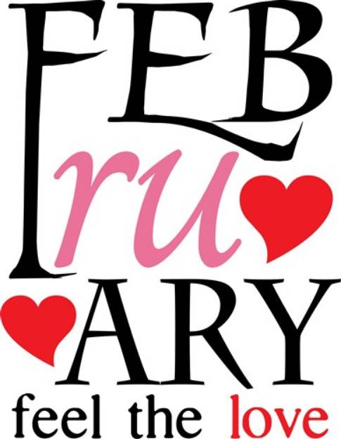 Picture of February Love SVG File
