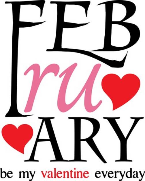Picture of February Valentine SVG File