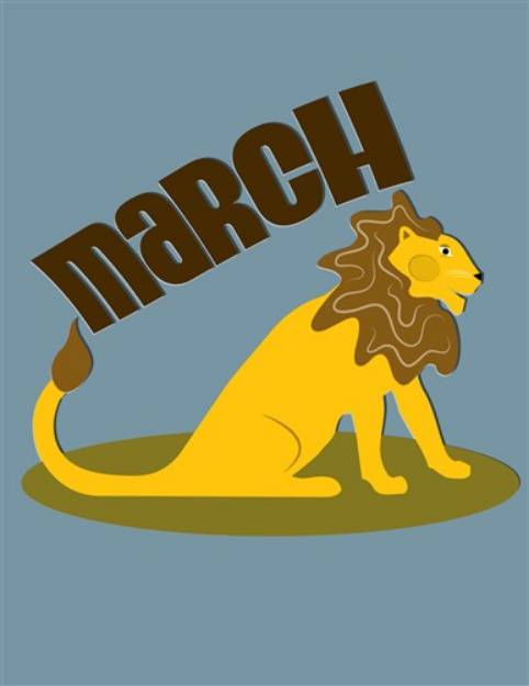 Picture of March Lion SVG File