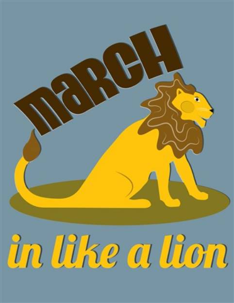 Picture of March Lion SVG File