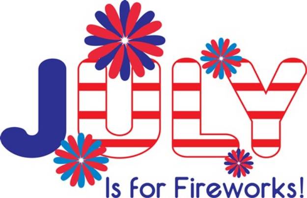 Picture of July Fireworks SVG File