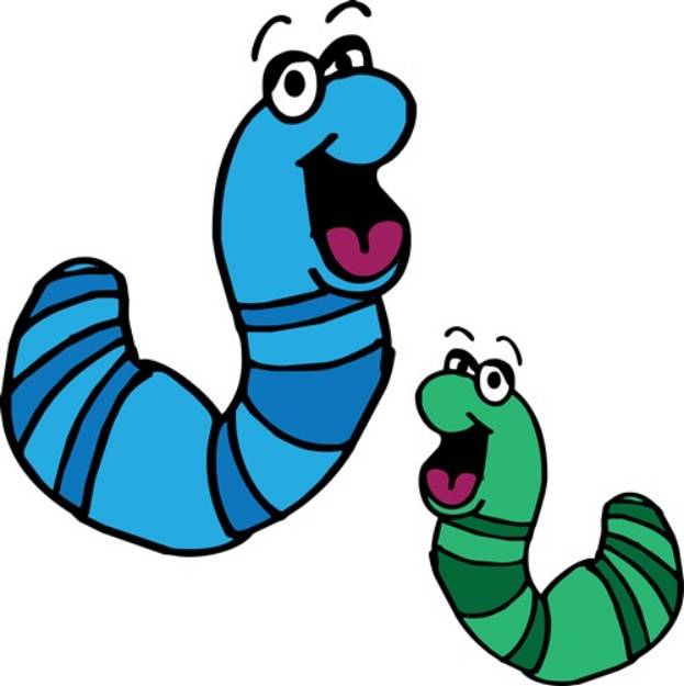 Picture of Worm Bugs SVG File