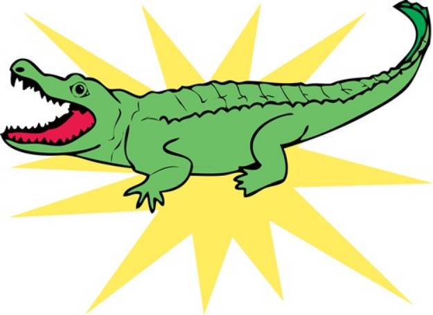 Picture of Sun Alligator SVG File