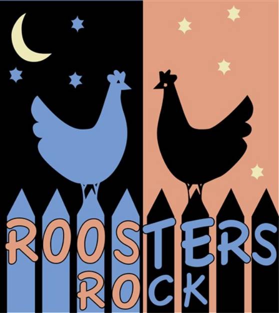 Picture of Roosters Rock SVG File