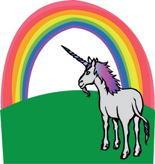 Picture of Unicorn Rainbow SVG File