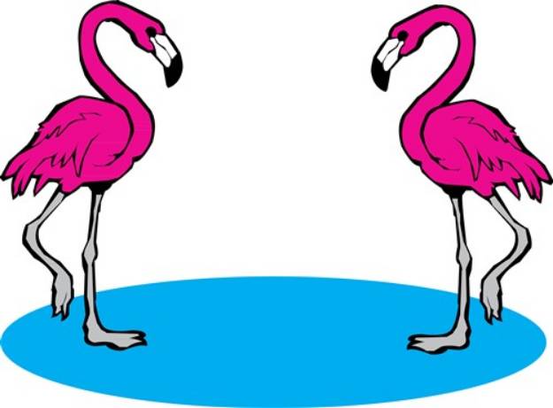 Picture of Pink Flamingos SVG File