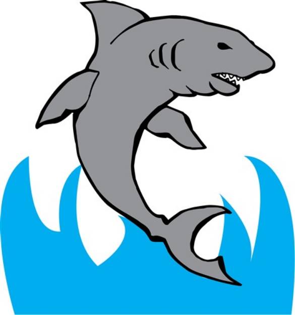 Picture of Jumping Shark SVG File