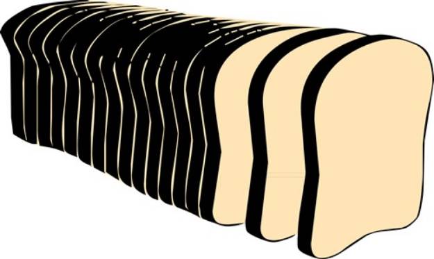 Picture of Loaf of Sliced Bread SVG File