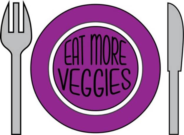 Picture of Eat More Veggies SVG File