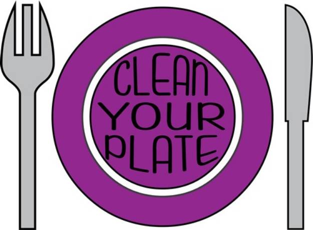 Picture of Clean Your Plate SVG File