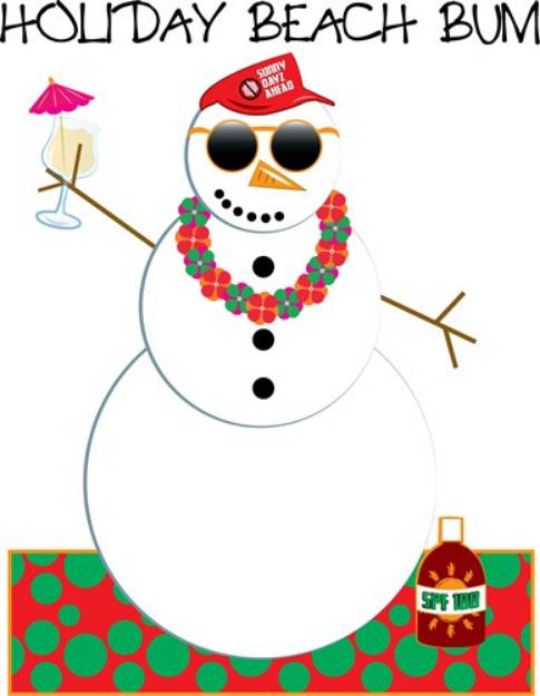 Picture of Holiday Beach Bum SVG File