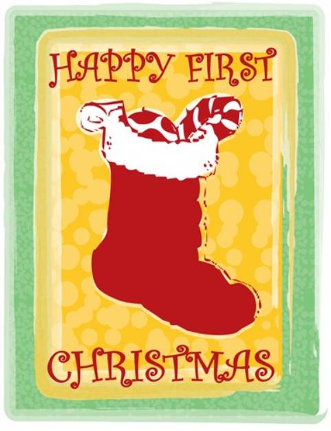 Picture of Happy First Christmas SVG File