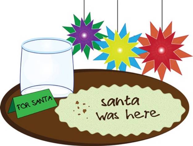 Picture of Santa Was Here SVG File