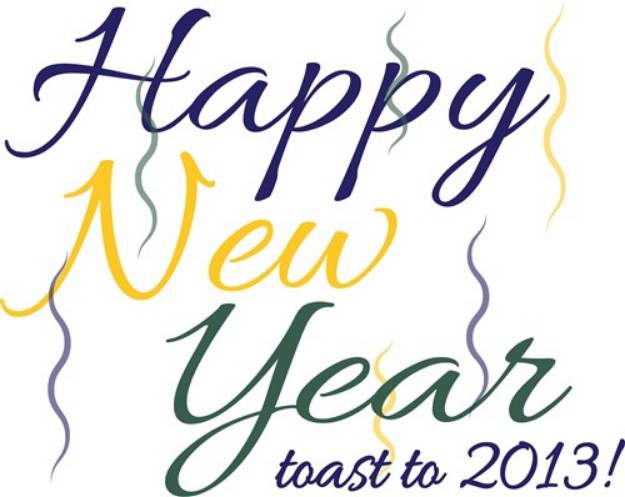 Picture of Toast To 2013 SVG File