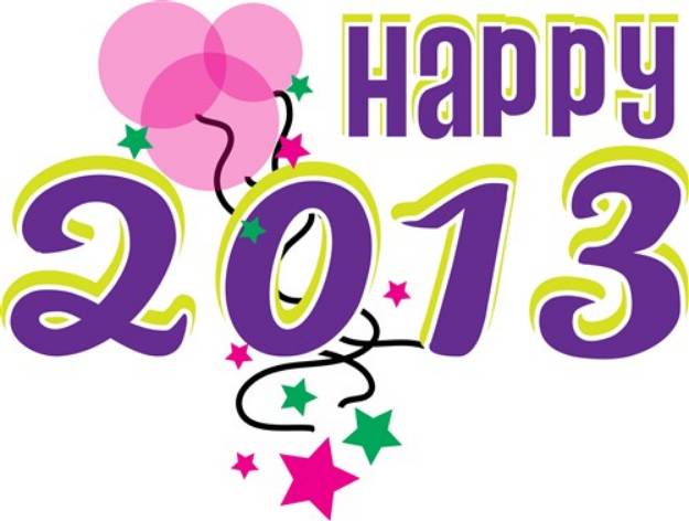 Picture of Happy 2013 SVG File