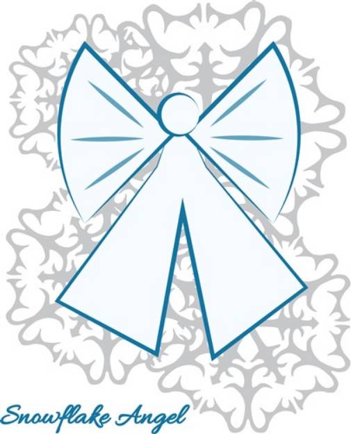 Picture of Snowflake Angel SVG File