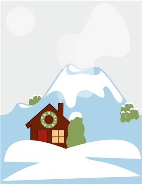 Picture of Winter House SVG File