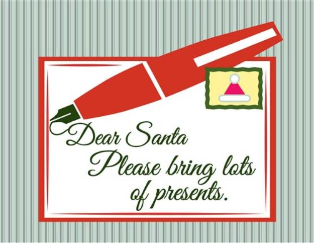 Picture of Santa Letter SVG File