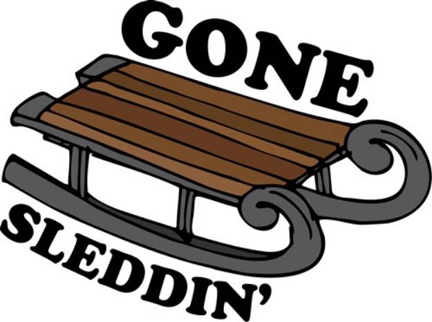 Picture of Gone Sleddin SVG File