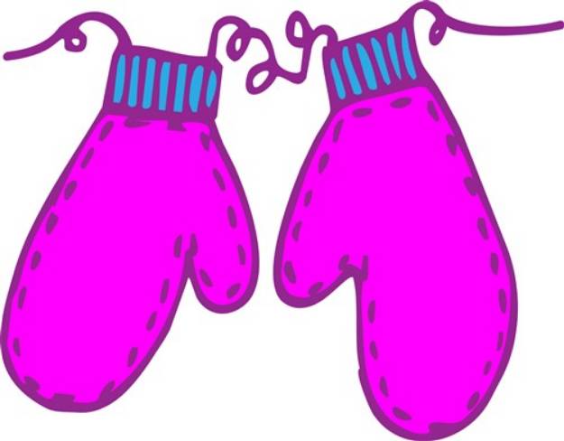Picture of Pair Of Mittens SVG File