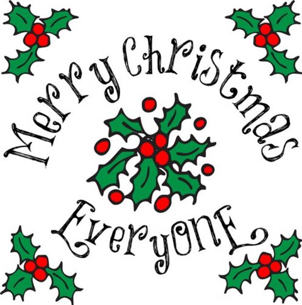 Picture of Merry Christmas Everyone SVG File