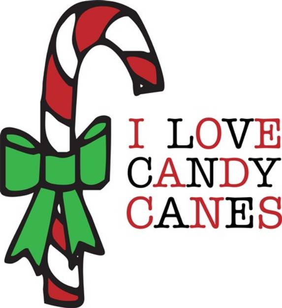 Picture of Love Candy Canes SVG File