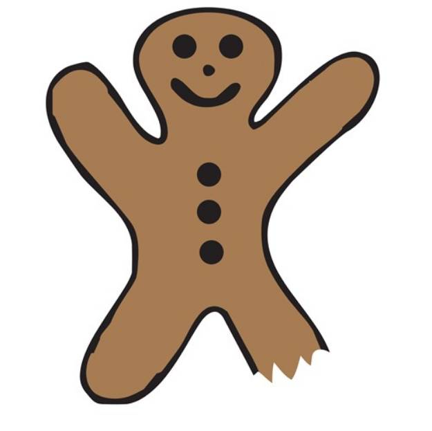 Picture of Bitten Gingerbread SVG File