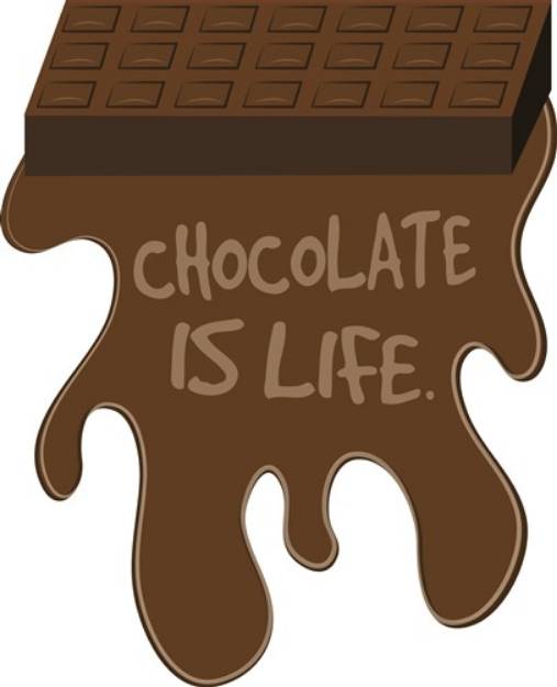 Picture of Chocolate Is Life SVG File