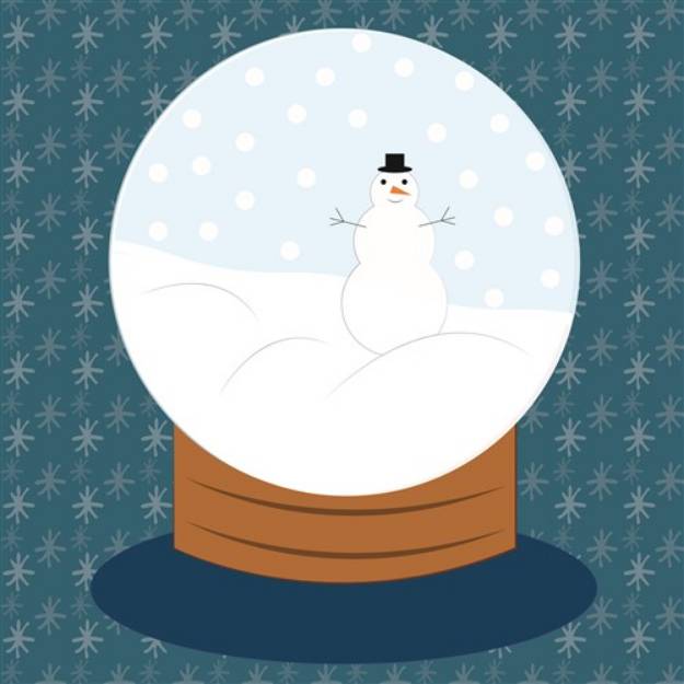 Picture of Snowman Snow Globe SVG File