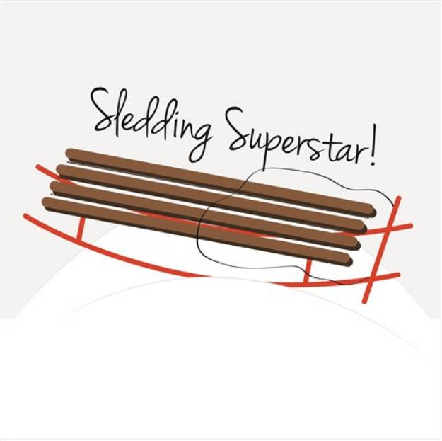 Picture of Sledding Superstar SVG File