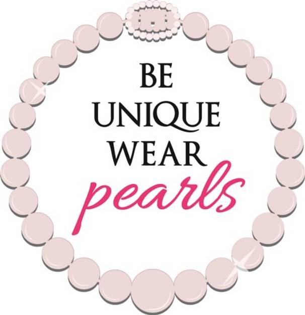 Picture of Be Unique Wear Pearls SVG File