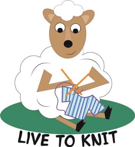 Picture of Live To Knit SVG File