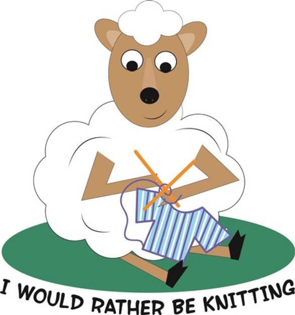 Picture of Rather Be Knitting SVG File
