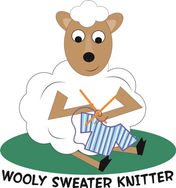 Picture of Wooly Sweater Knitter SVG File