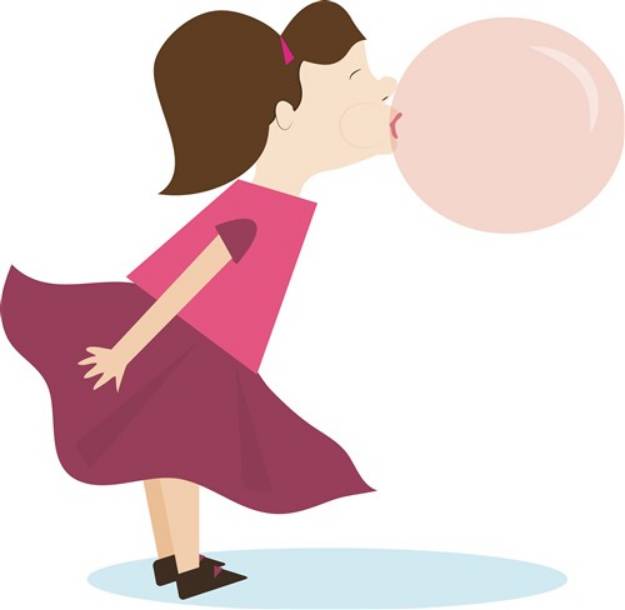 Picture of Bubble Gum Girl SVG File