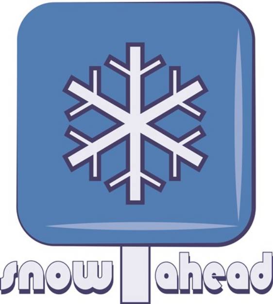 Picture of Snow Ahead SVG File