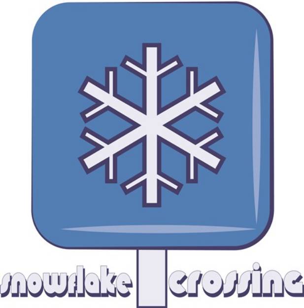 Picture of Snowflake Crossing SVG File