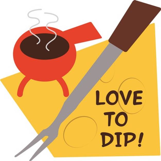 Picture of Love To Dip SVG File