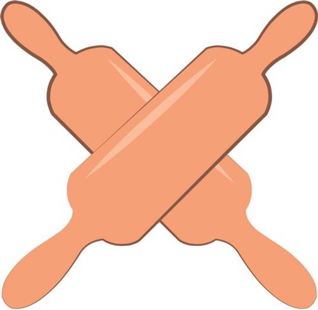 Picture of Crossed Rolling Pins SVG File