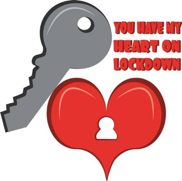 Picture of Heart On Lockdown SVG File