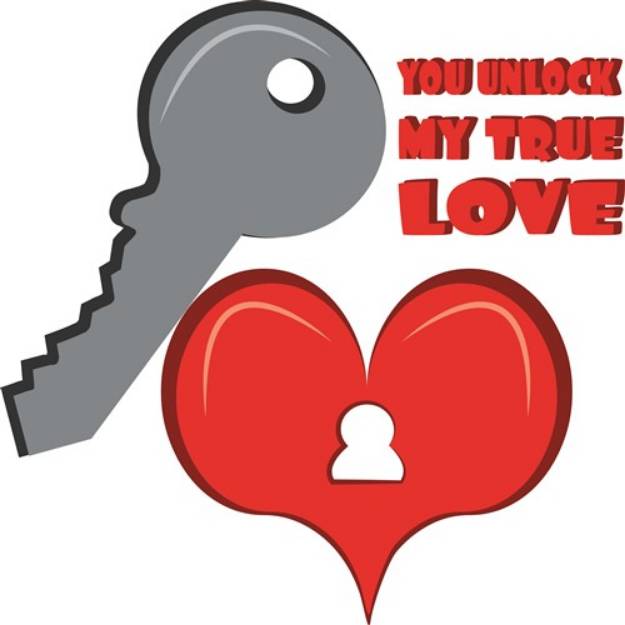 Picture of Unlock My True Love SVG File