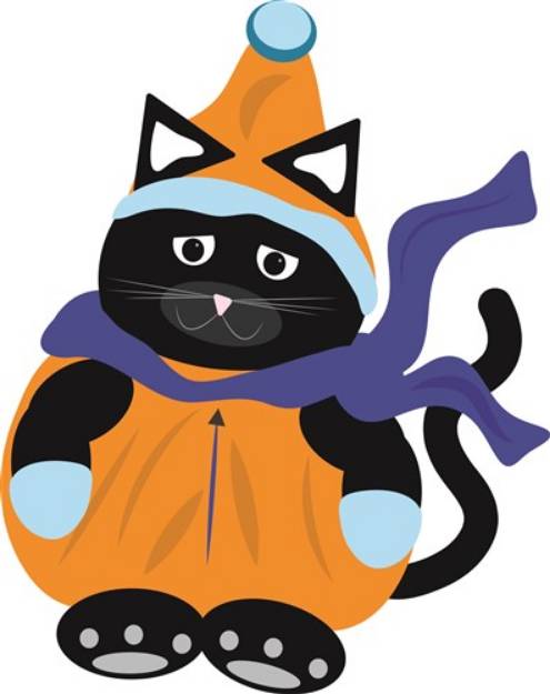 Picture of Snow Suit Cat SVG File