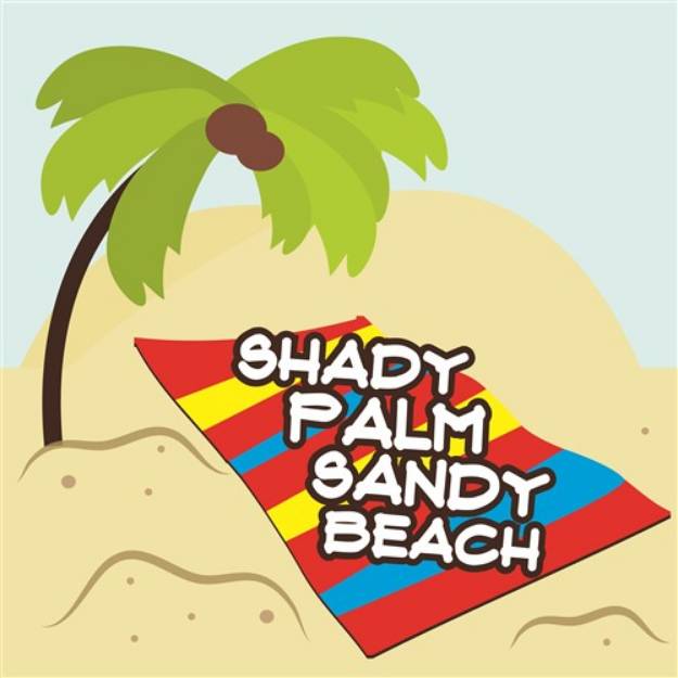 Picture of Shady Palm Beach SVG File