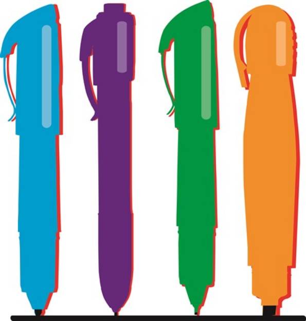 Picture of Colorful Pens SVG File