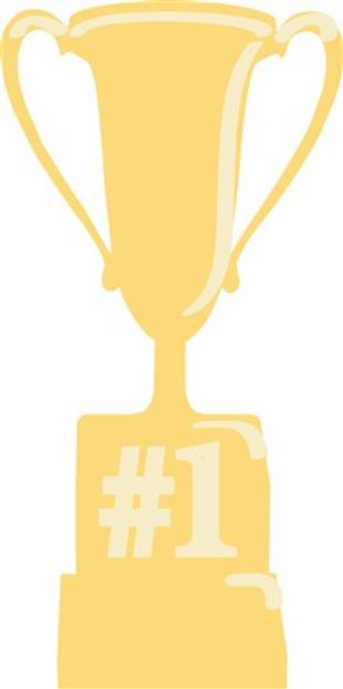Picture of #1 Gold Trophy SVG File