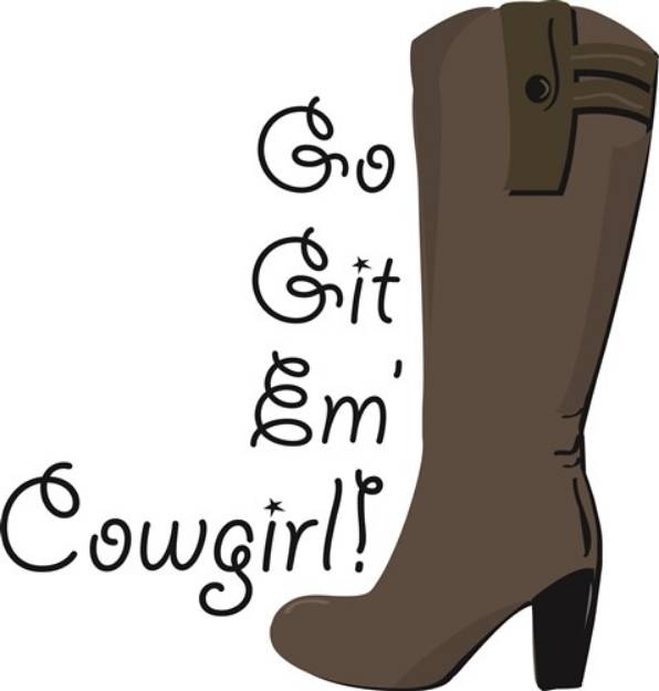 Picture of Go Get Em Cowgirl SVG File