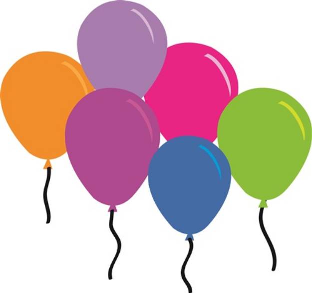 Picture of Colorful Balloons SVG File