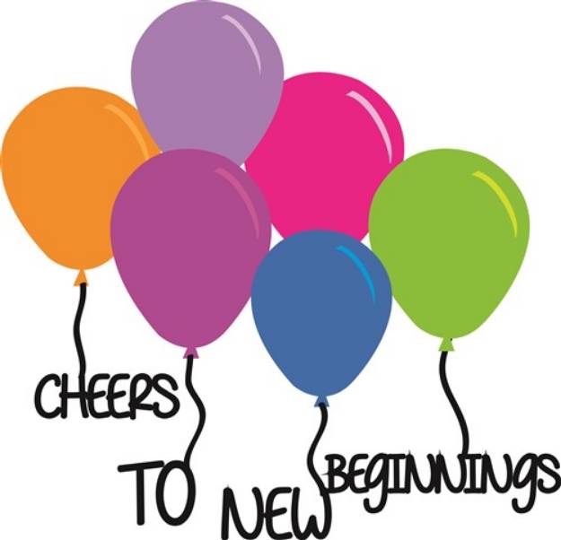 Picture of Cheers to New Beginnings SVG File