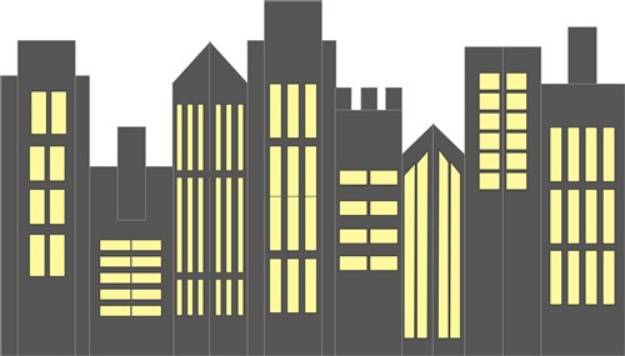 Picture of Night Skyline SVG File