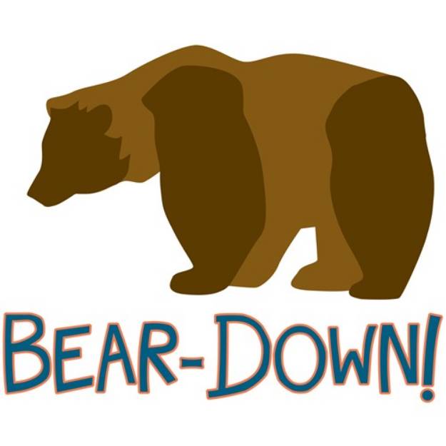 Picture of Bear Down SVG File